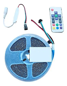 Fita LED 5 Metros 2811 12v 60 LEDs IP20 RGB Com Controle