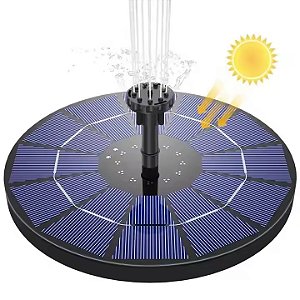 Chafariz Solar Redondo Para Lagos Piscinas Banho de Pássaros Com Variação de Bico
