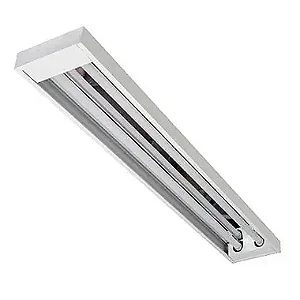 Kit 5 Luminária Comercial Aberta Sobrepor Para Tubular T8 120cm 2x18/20w