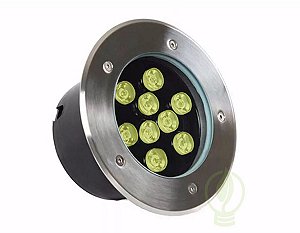 Spot Balizador LED 9W Embutir Para Chão Jardim e Piso Branco Quente IP67 A Prova D'Agua