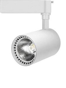 Spot 20W Super LED Branco para Trilho COB Branco Quente 3000k