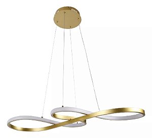 Luminária Lustre Pendente  LED Infinite Branco Quente