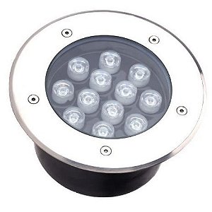 Spot Balizador LED 12W Embutir Para Chão Jardim e Piso Branco Frio IP67 A Prova D'Agua