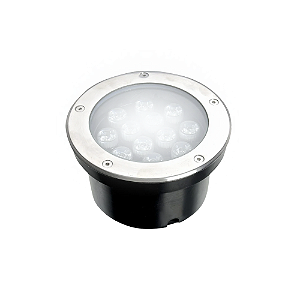 Spot Balizador LED 12W Embutir Para Chão Jardim e Piso Branco Frio IP67 A Prova D'Agua