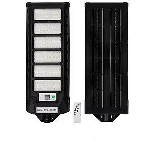 KIT5 Luminária Pública De Poste Solar 300W LED Com Sensor e Controle