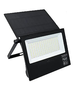Refletor Solar LED 300W Placa Recarregável A Prova D'água Dobrável Ajustável Com Controle Branco Frio IP67