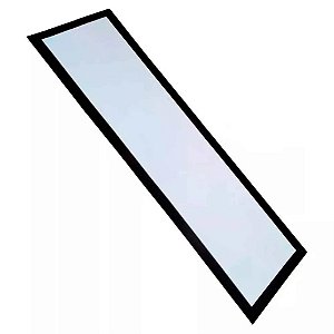 Kit 20 Luminária Plafon LED 90W 62x122 Retangular Embutir Branco Neutro - Borda Preta