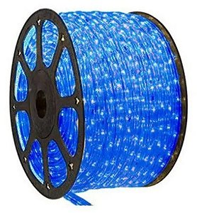 Fita Mangueira LED 100 Metros 3528 120 LEDs 220v Azul