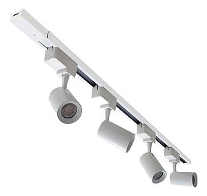 KIT4 Spot 10W LED Branco para Trilho Eletrificado Branco Frio 6000k + trilho 1,5 Metros