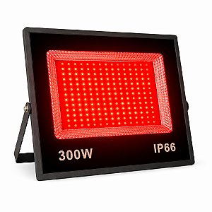 Refletor Holofote Led 300W Bivolt IP66 Prova D'água Vermelho