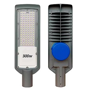 Luminária Publica LED 300W Para Poste SMD Com Base e Relê Fotocélula IP67 Branco Frio 6000K