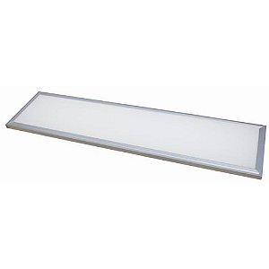 Luminária Plafon Led 48w 30x120 Retangular Embutir Branco Quente 3000k