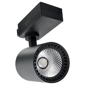 Spot 15W LED Preto para Trilho Eletrificado Branco Quente 3000k