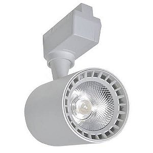 Spot 10W LED Branco para Trilho Eletrificado Branco Frio 6000k