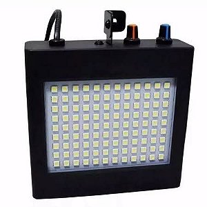 Refletor Holofote LED Strobo 25W 108 Leds Branco Frio para Festa