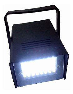 Refletor Holofote LED Strobo Flash 35W 24 Leds Branco Frio para Festa