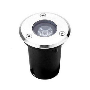 Spot Balizador LED 1W Embutir Para chão Jadim e piso Branco Quente IP67 A Prova D'Agua