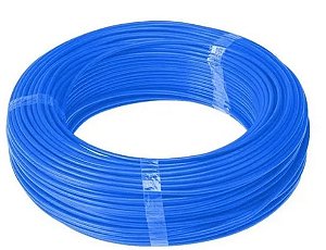 Fio Cabo Flexível 10,0 mm Energia Elétrica Rolo 100 Metros Azul Anti Chamas