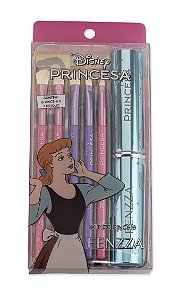 KIT COM 5 PINCÉIS + 1 CASE PRINCESAS - FENZZA