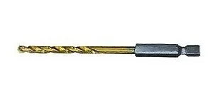 BROCA DE ACO RAPIDO PARA METAL, 2 MM, NITRETO DE TITANIO, HA