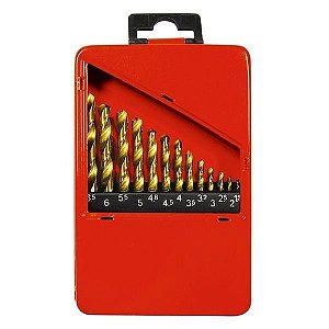 Kit Brocas Aço Rápido 1,5-6,5mm Titânio 13 Peças Mtx 723869