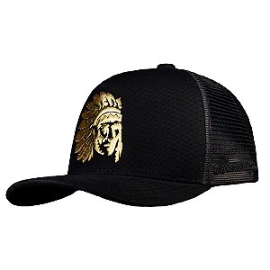 Boné Redman BLACK FOIL GOLD - RED 1416
