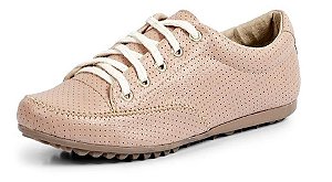 SAPATÊNIS FEMININO SINTÉTICO PERFURADO NUDE