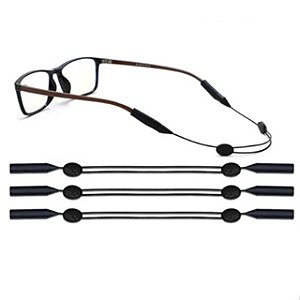 Cordão Para Óculos Ajustável/retrátil Preto