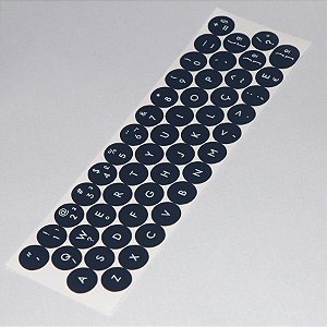 Adesivos redondos Português ABNT2 para teclado 14mm servem para Logitech K380, K480