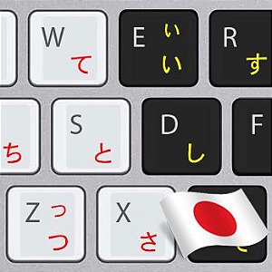Adesivos Transparentes Etiquetas Para Teclado Japonês (hiragana)