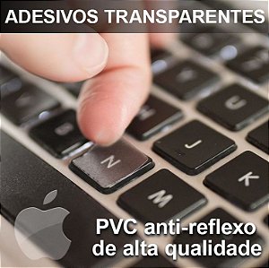 Adesivos Transparentes P/ Proteção teclado Macbook M4 M5 Air / Pro 14 16 poligadas