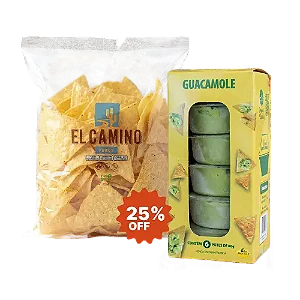 Blister com 6 potes de 60g de Guacamole + Nachos