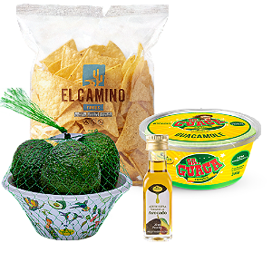 Kit Chef em Casa - 01 Guacamole 200g + 01 Nachos + Bowl + Mini Azeite 20ml