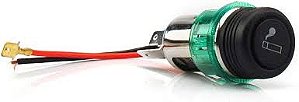 ACENDEDOR CIGARRO  AUTOMOTIVO UNIVERSAL 12V VERDE