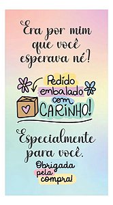Cartão de Agradecimento ao Cliente 5x9cm Era por mim
