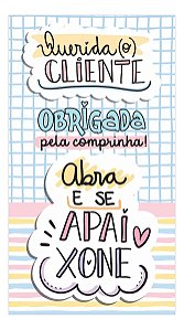 Cartão de Agradecimento ao Cliente 5x9cm Apaixone-se