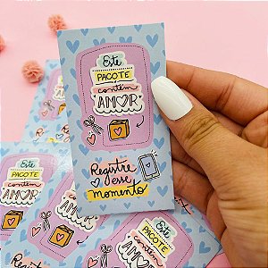 Cartão de Agradecimento ao Cliente 5x9cm Contem Amor