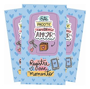 Cartão de Agradecimento ao Cliente 5x9cm Contem Amor