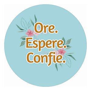 Etiquetas Adesivas Frase Bíblica Ore Espere e Confie