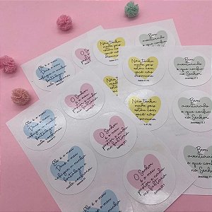 Adesivo Agradecimento Cliente Frases Biblicas Sortidas