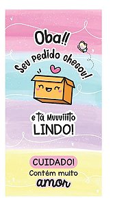 Adesivo Lacre Agradecimento Ao Cliente Embalagem Oba