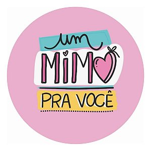 Etiqueta Adesivo Embalagens De Produtos Um Mimo Rosa