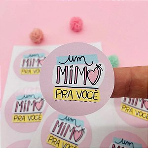 Etiqueta Adesivo Embalagens De Produtos Um Mimo Rosa