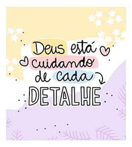 Mini Cartão Frases Motivacionais Deus Está Cuidando