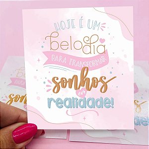 Postal Cartão De Agradecimento Motivacional Rosa