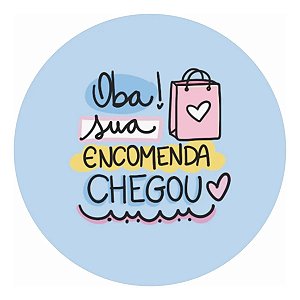 Adesivo Lacre Para Embalagem Rótulo Etiqueta Oba Azul