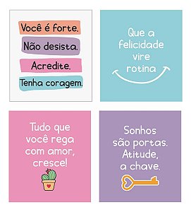 Mini Cartão Frases Motivacionais Sortidas