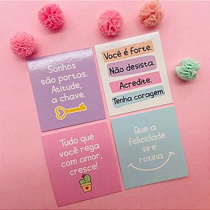 Mini Cartão Frases Motivacionais Sortidas