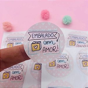 Etiqueta Adesivo Para Embalagens De Produtos - Embalado Com Amor