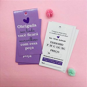 Tags Etiquetas Para Roupas Lilás